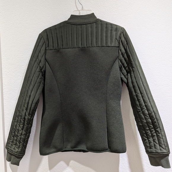 Fabletics Pisa Puffer Quilted Jacket Olive Green Women's Size Large - Picture 7 of 10